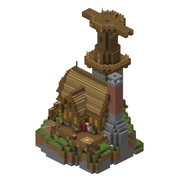 A 3D-render of the Engineer Hut structure