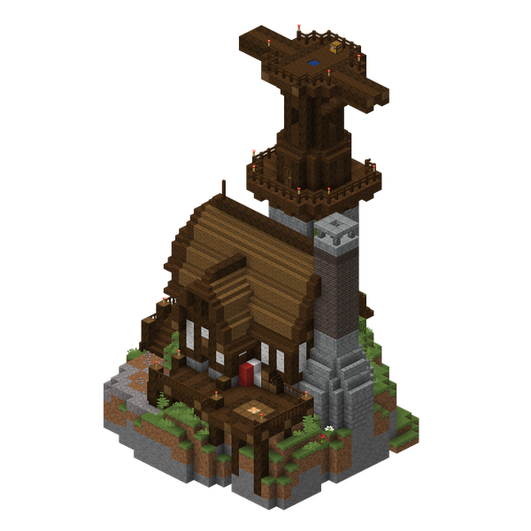 A 3D-render of the Engineer Hut structure