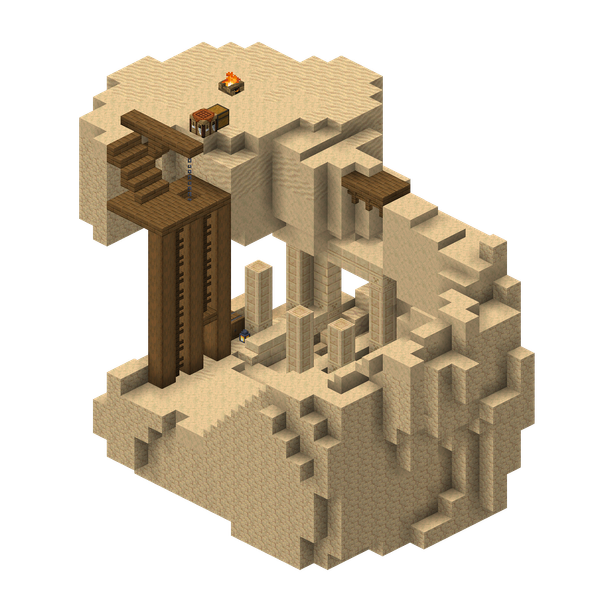 A 3D-render of the Excavation Site structure