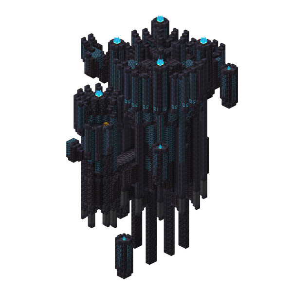 A 3D-render of the Soul Blaze Fortress structure