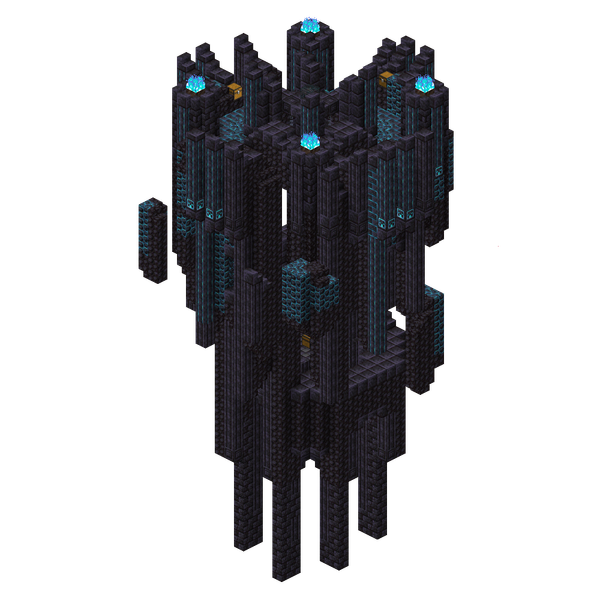 A 3D-render of the Soul Blaze Fortress structure