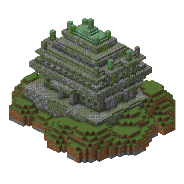A 3D-render of the Jungle Temple structure