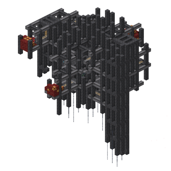A 3D-render of the Suspended Mines structure