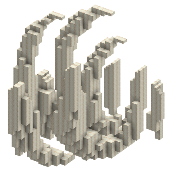 A 3D-render of the Huge Fossil  structure