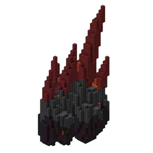 A 3D-render of the Lava Lake Spike structure