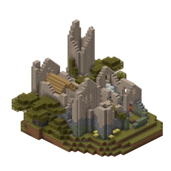 A 3D-render of the Ruins structure
