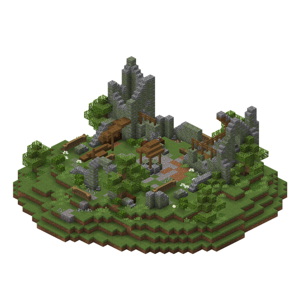 A 3D-render of the Ruins structure