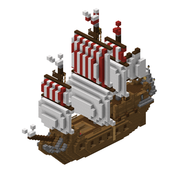 A 3D-render of the Pirate Ship structure