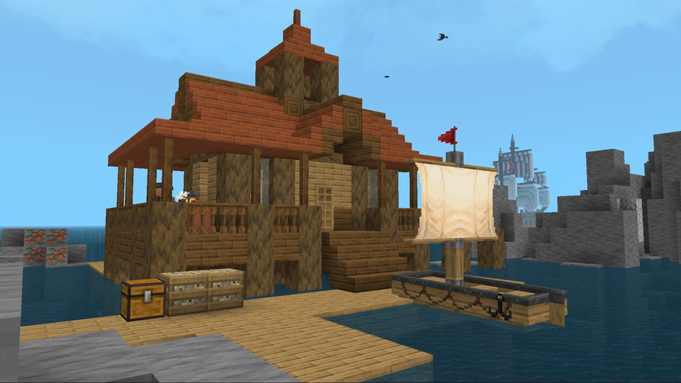 In-game screenshot of the Beach Port structure