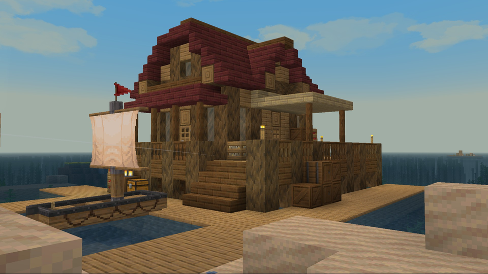 In-game screenshot of the Beach Port structure