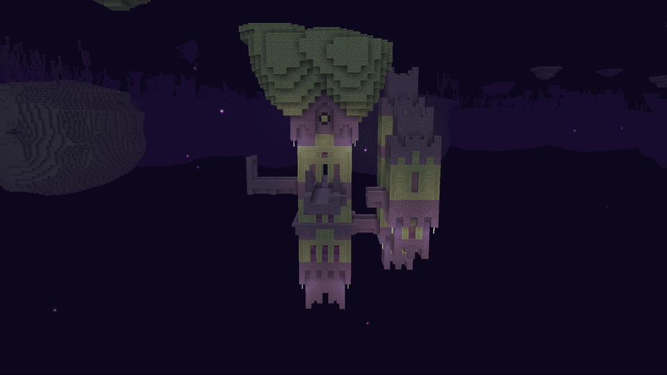 In-game screenshot of the Hanging Tower structure