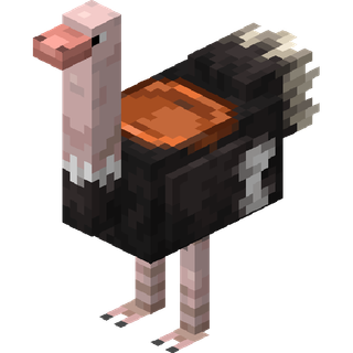 The in-game model of a saddled Ostrich