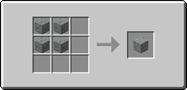 The crafting recipe for Andesite Tiles