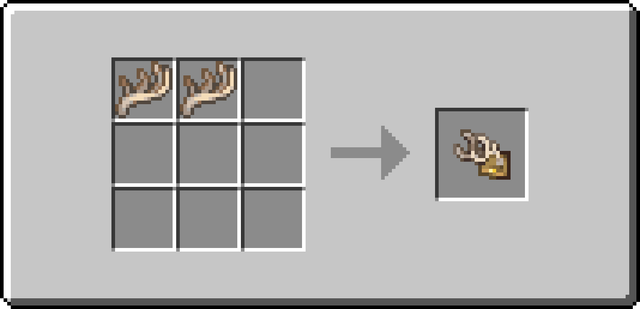 The crafting recipe for the Antler Mount