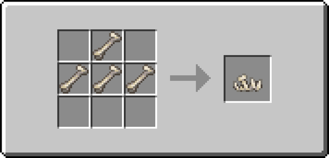 The crafting recipe for the Bone Pile