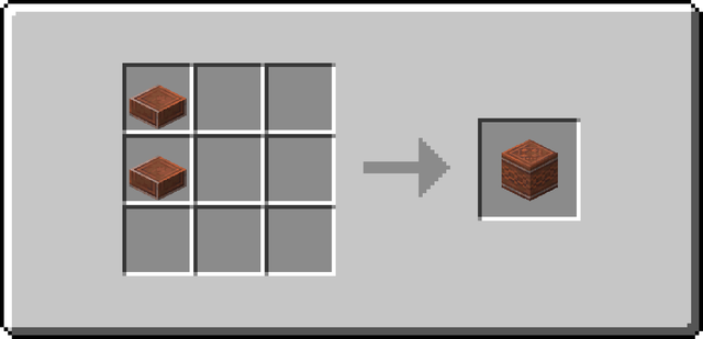 The crafting recipe for Chiseled Clay Bricks