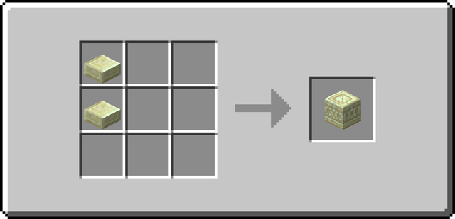 The crafting recipe for Chiseled End Stone