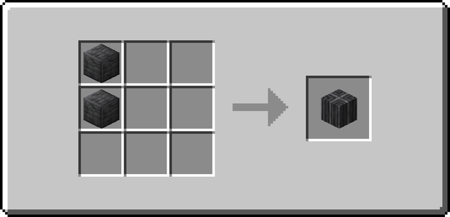 The crafting recipe for Deepslate Pillar