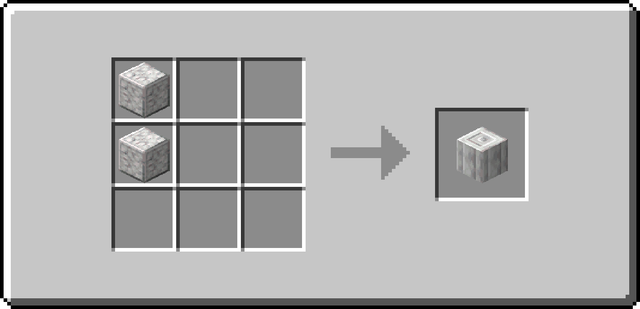 The crafting recipe for Diorite Pillar