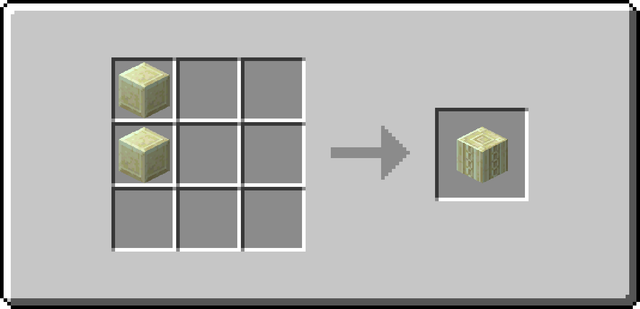 The crafting recipe for End Stone Pillar