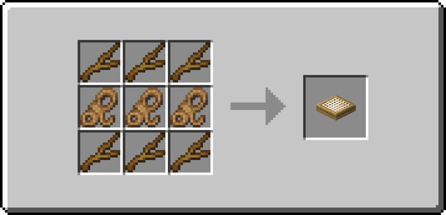 The crafting recipe for the Fishing Net