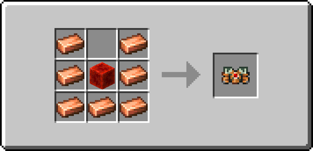 The crafting recipe for the Magnetic Chestplate