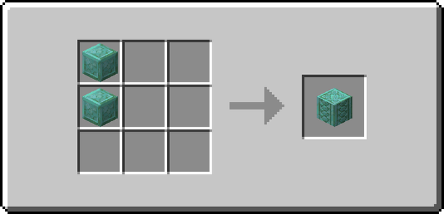 The crafting recipe for Prismarine Pillar