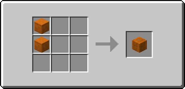 The crafting recipe for Red Sandstone Pillar