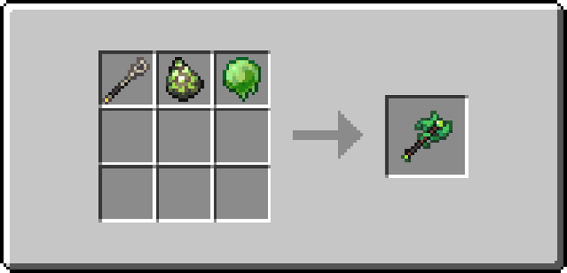The crafting recipe of the Summoner Staff