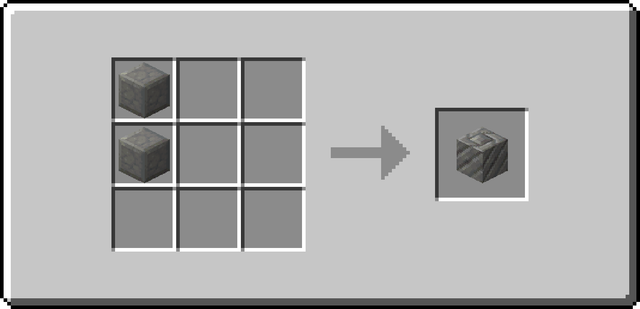 The crafting recipe for Tuff Pillar