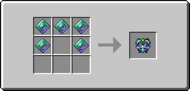 The crafting recipe of the Viridium Helmet