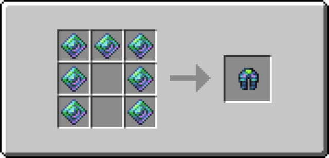 The crafting recipe of the Viridium Leggings