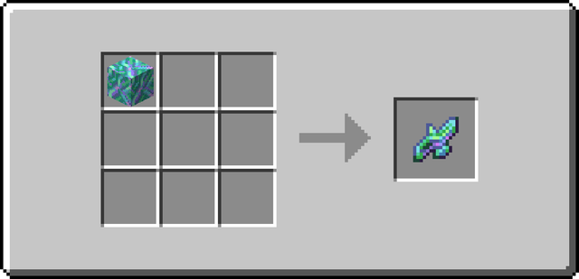 The crafting recipe of the Viridium Shard