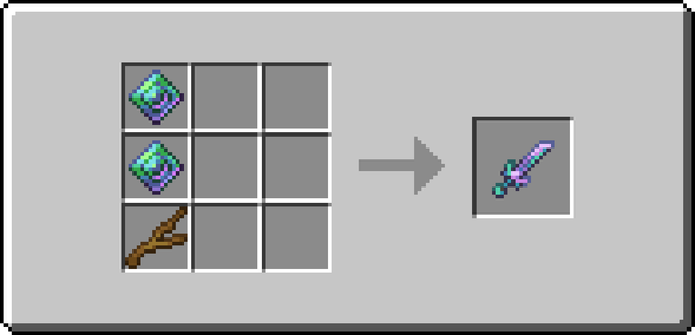 The crafting recipe of the Viridium Sword