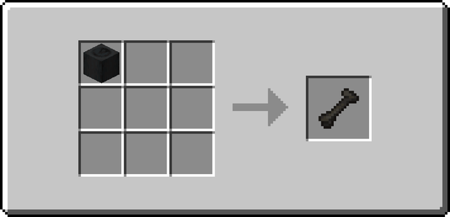 The crafting recipe of the Wither Bone