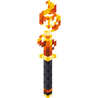 The in-game model of the Flame Staff