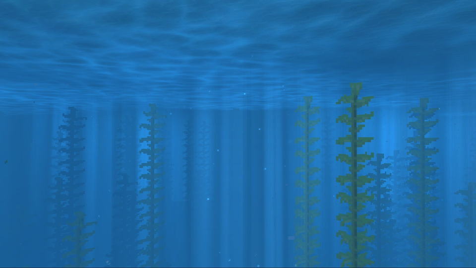 An in-game screenshot of the Underwater Godrays effect